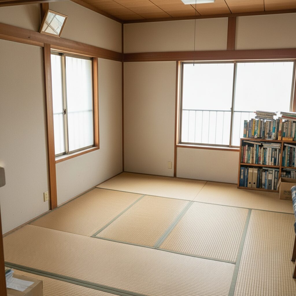 札幌の遺品整理アフター - 和室6畳の作業後のきれいな状態