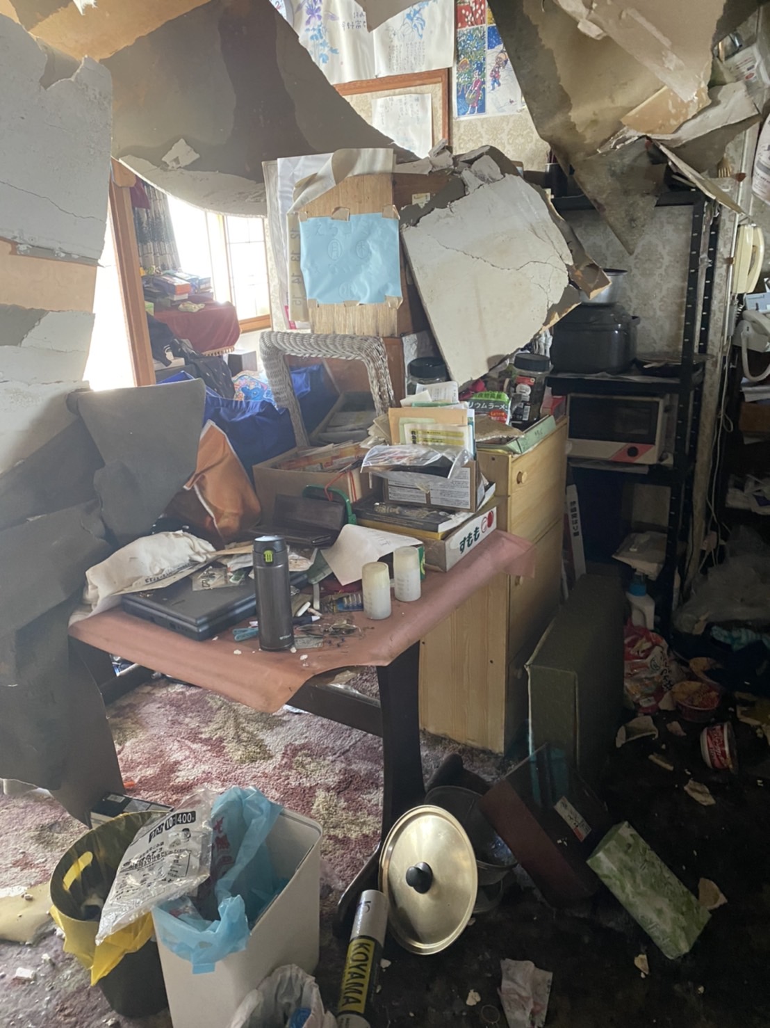 札幌市手稲区の戸建てキッチンの不用品回収前の様子