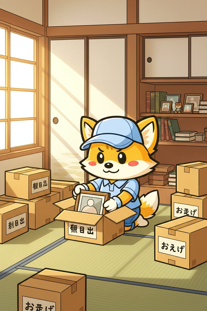 札幌の遺品整理事例を紹介するきつねくん - 便利屋アスタート