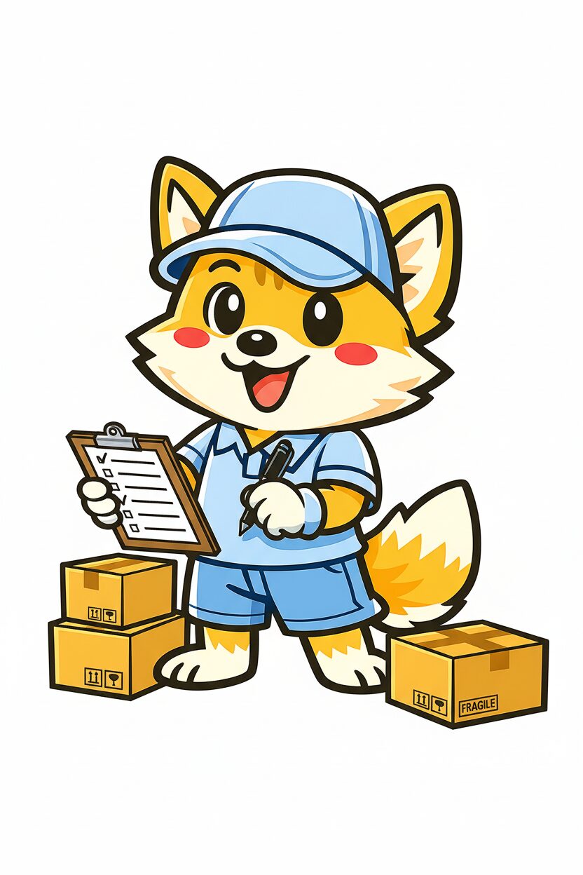 札幌の遺品整理よくある質問に答えるきつねくん - 便利屋アスタート