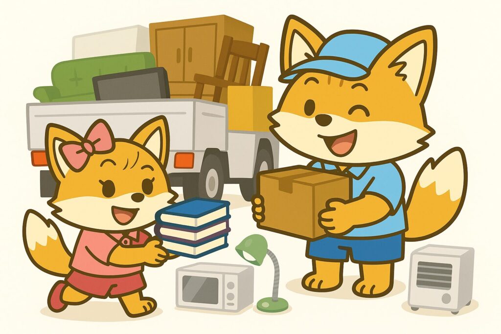 札幌の引越しと不用品回収をまとめて頼むイメージ｜便利屋アスタート
