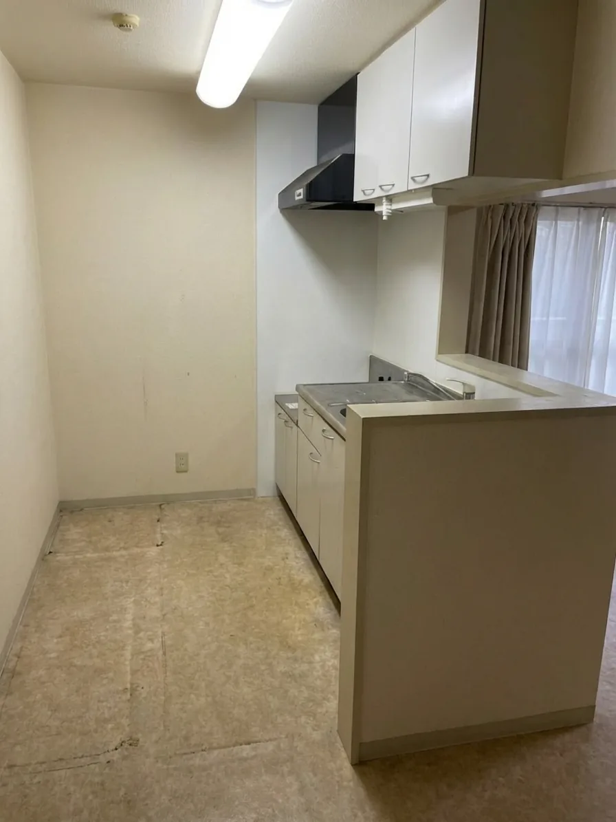 札幌市豊平区3LDKマンションのキッチンの不用品回収後のきれいな状態
