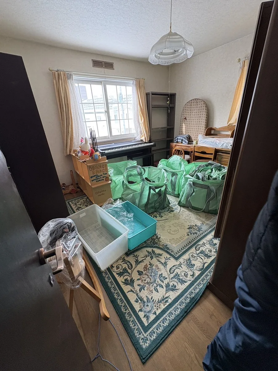 札幌市豊平区のリビングの不用品回収前